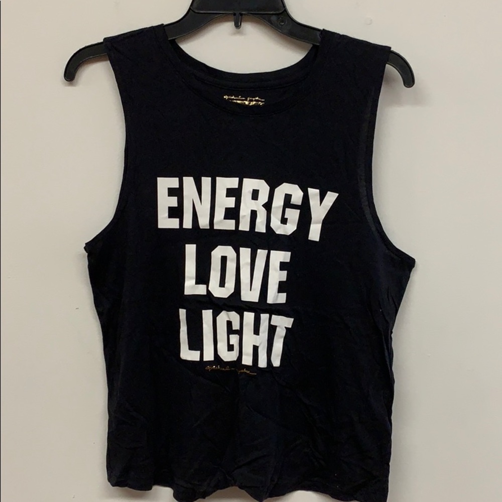 Vintage Black Energy Love Light Tank Top Size M
